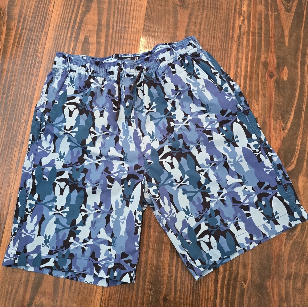 Psycho Bunny Blue Camouflage Shorts